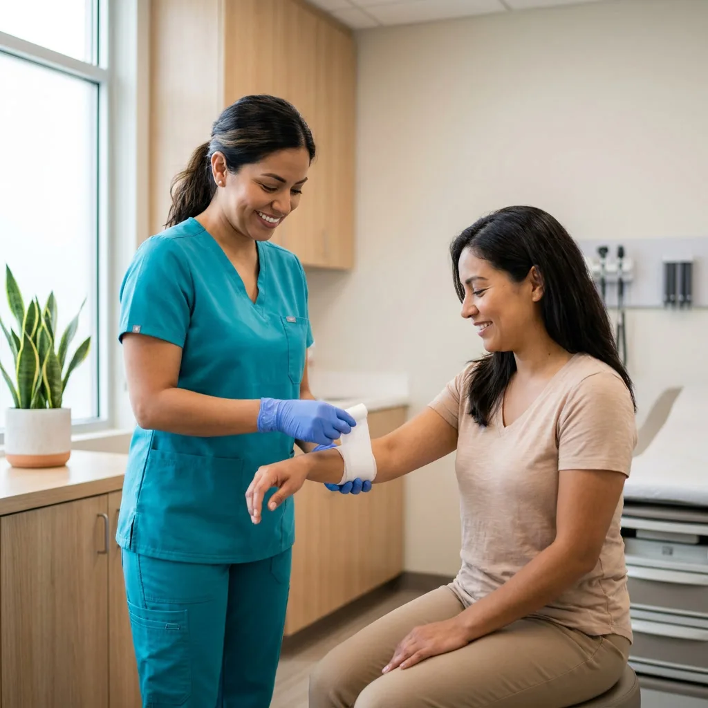 Cura y Curación de Heridas - Servicio médico Clínica Hispana La Caridad Houston TX